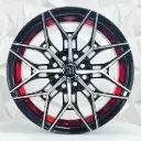 RIN 15X8 4-100/114.3 R1 SPORT 2042 BLACK MACHINE RED LINE ET0 CB73.1 