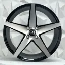 RIN 17X8 4-100 R1 SPORT L2244 BLACK MACHINE FACE ET25 CB73.1